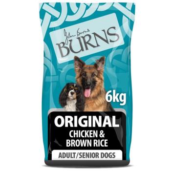 6kg Burns Adult & Senior Original csirke & barna rizs száraz kutyatáp kép