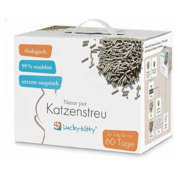 6kg Lucky Kitty "Natur Pur" macskaalom zöldtea illattal kép