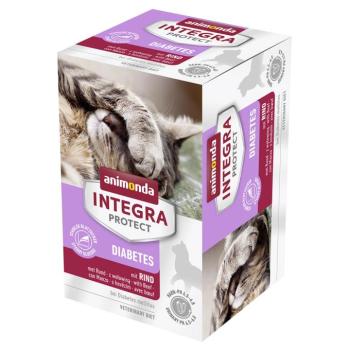 6x100g animonda INTEGRA Protect Adult Diabetes tálcás nedves macskatáp-marha kép