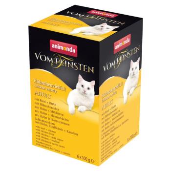 6x100g animonda vom Feinsten Adult nedves macskatáp-Csirke válogatás (6 fajta) kép