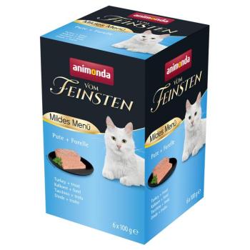 6x100g animonda vom Feinsten Mildes Menü Adult Pulyka & pisztráng nedves macskatáp kép