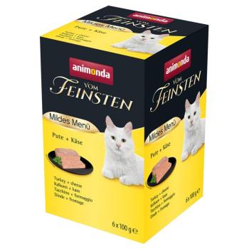 6x100g animonda vom Feinsten Mildes Menü Adult Pulyka & sajt nedves macskatáp kép