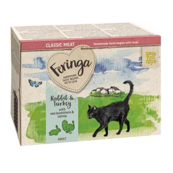 6x100g Feringa tálcás nedves macskatáp-Nyúl & pulyka kép