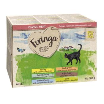6x100g Feringa tálcás nedves macskatáp-- Vegyes csomag I (6 fajtával) kép