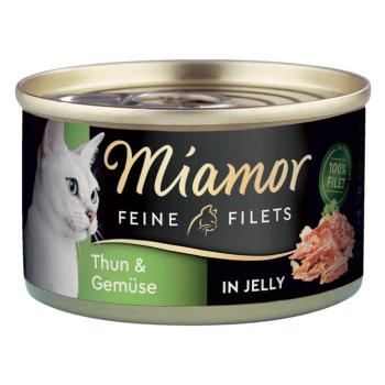 6x100g Miamor Feine Filets aszpikban nedves macskatáp - Tonhal & zöldég aszpikban kép