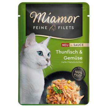 6x100g Miamor Feine Filets szószban nedves macskatáp - Tonhal & zöldség kép