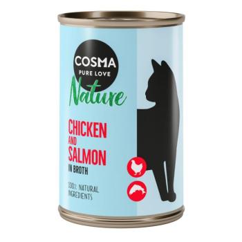 6x140g Cosma Nature csirke & lazac nedves macskatáp kép
