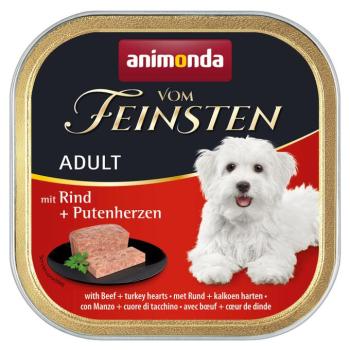 6x150g animonda vom Feinsten Adult gabonamentes nedves kutyatáp-marha & pulykaszív kép