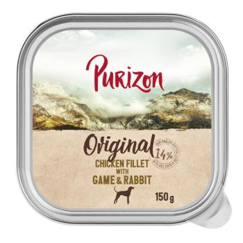 6x150g Purizon nedves kutyatáp - Csirkefilé, vad & nyúl kép