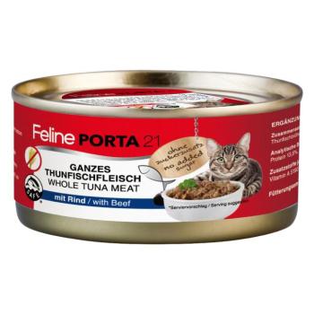 6x156g Feline Porta 21 tonhal & marha nedves macskatáp kép