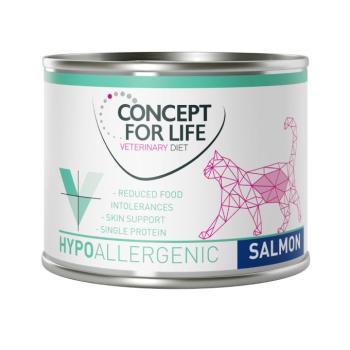 6x185 g Hipoallergén Lazac Concept for Life Veterinary Diet nedves macskatáp kép