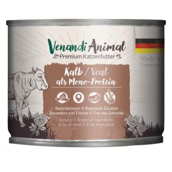 6x200 g Venandi Animal Monoprotein Borjú nedves macskatáp kép
