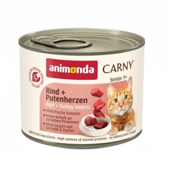 6x200g animonda Carny Senior marha & pulykaszív nedves macskatáp kép