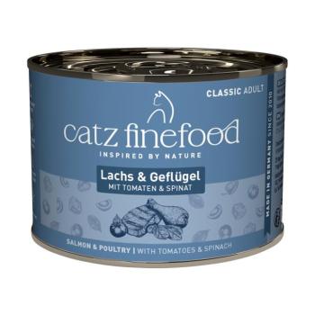 6x200g catz finefood Lazac & szárnyas nedves macskatáp kép