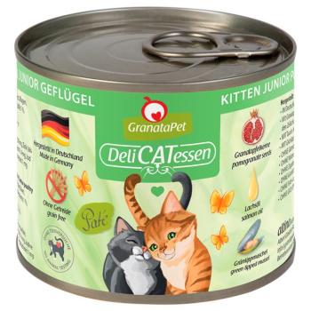 6x200g GranataPet DeliCatessen Kitten szárnyas nedves macskatáp kép