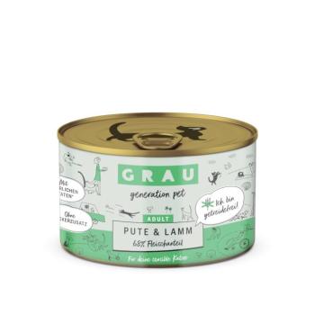 6x200g GRAU Adult gabonamentes nedves macskatáp- Pulyka & bárány kép