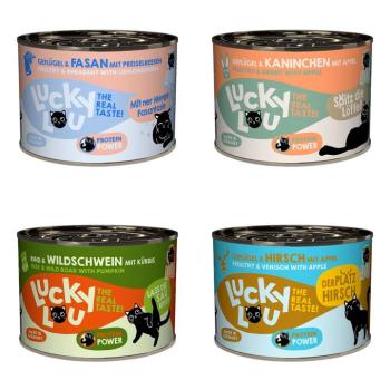 6x200g Lucky Lou Adult nedves macskatáp vegyes próbacsomag Vad mix kép