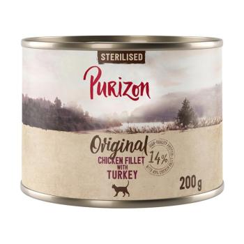 6x200g Purizon Adult Sterilised - gabonamentes nedves macskatáp - Csirkefilé pulykával kép
