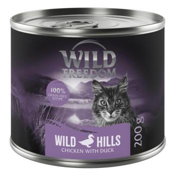 6x200g Wild Freedom Adult nedves macskatáp - Wild Hills - kacsa & csirke kép