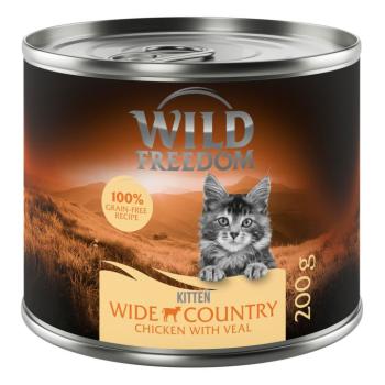 6x200g Wild Freedom Kitten nedves macskatáp-"Wide Country" - borjú & csirke kép
