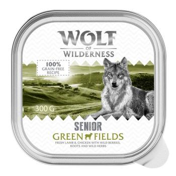 6x300g Wolf of Wilderness Senior Green Fields bárány és csirke nedves kutyatáp