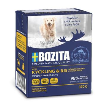 6x370g Bozita falatkák aszpikban csirke & rizs nedves kutyatáp