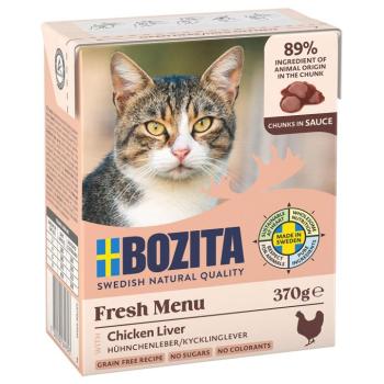 6x370g Bozita falatok csirkemáj szószban nedves macskatáp kép