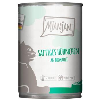 6x400 g MjAMjAM szaftos csirke & brokkoli nedves macskatáp kép