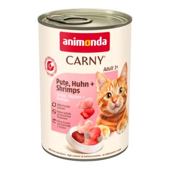 6x400g animonda Carny Adult Pulyka, csirke & garnéla nedves macskatáp kép