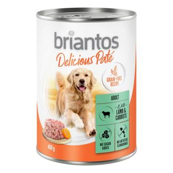 6x400g Briantos Delicious Paté Bárány & sárgarépa nedves kutyatáp kép