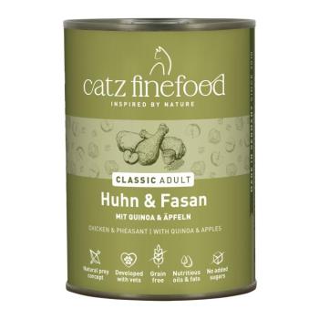 6x400g catz finefood Csirke & fácán konzerv nedves macskatáp kép