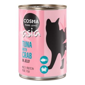6x400g Cosma Asia aszpikban nedves macskatáp - Tonhal & rákhús kép