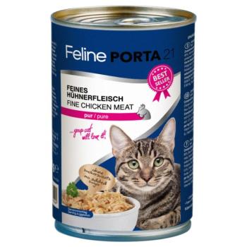 6x400g Feline Porta 21 csirke nedves macskatáp kép