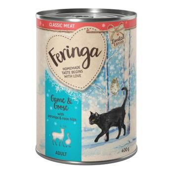 6x400g Feringa Classic Meat Téli Menü vad & liba nedves macskatáp kép