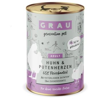 6x400g GRAU Csirke & pulykaszív gabonamentes ínyenctál kép