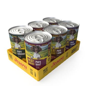 6x400g Josera Meatlovers Pure nedves kutyaeledel vegyes csomagban 4 változattal új design kép