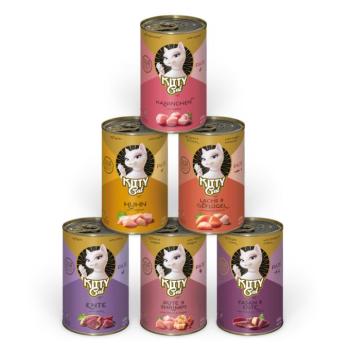 6x400g Kitty Cat Adult Pate nedves macskatáp vegyesen kép
