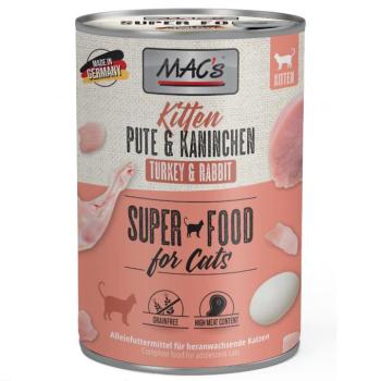 6x400g MAC´s Cat Kitten Pulyka & nyúl nedves macskatáp kép