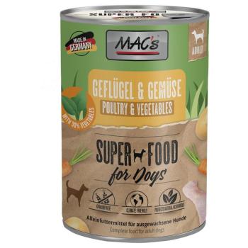 6x400g MAC's Szárnyas & zöldség nedves kutyatáp kép