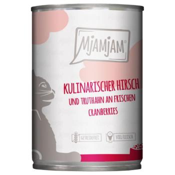 6x400g MjAMjAM Szarvas, pulyka & áfonya nedves macskatáp kép