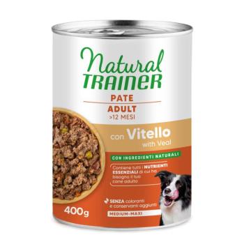6x400g Natural Trainer Medium & Maxi Adult nedves kutyatáp - Borjú kép