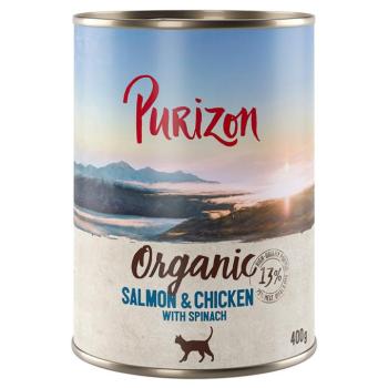 6x400g Purizon Organic Lazac, csirke & spenót nedves macskatáp kép