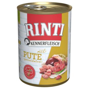 6x400g RINTI ínyenceknek pulyka nedves kutyaeledel kép