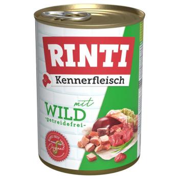 6x400g RINTI ínyenceknek Vad nedves kutyaeledel kép