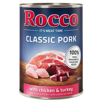 6x400g Rocco Classic Pork Csirke & pulyka nedves kutyatáp kép
