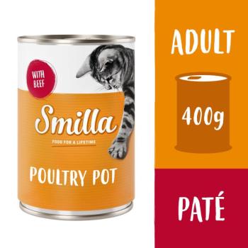 6x400g Smilla szárnyastál szárnyas & marha nedves macskatáp kép