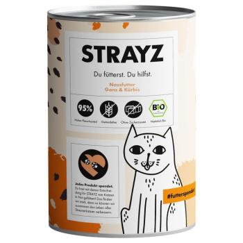 6x400g STRAYZ BIO Bio liba & bio sütőtök nedves macskatáp kép