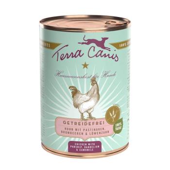 6x400g Terra Canis gabonamentes nedves kutyatáp - Csirke, paszternák, pitypang & szeder kép