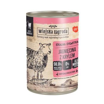 6x400g Wiejska Zagroda Cat Bárány & krill nedves macskatáp kép