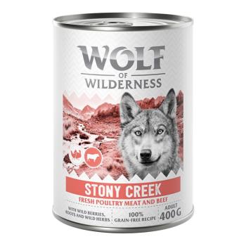 6x400g Wolf of Wilderness Adult "Expedition" - Sok friss szárnyassal nedves kutyatáp - Stony Creek - Szárnyas marhával kép